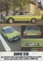 BMW 518 brochure ca. 1974