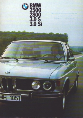 BMW 2500 2800 3.0S 3.0Si Prospekt ca. 1974