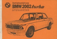 BMW 2002 Turbo Bedienungsanleitung ca. 1974 Kopie