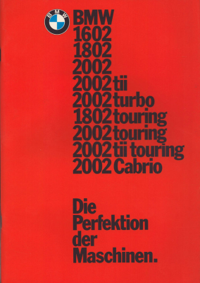 BMW 1602-2002 Cabrio Internes Prospekt ca. 1975