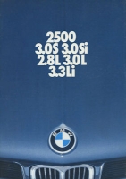 BMW 2500 / 3.0 S / 3.0 Si / 2,8 L / 3.0 L / 3,3 Li Prospekt 1976