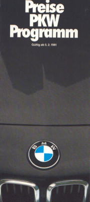 BMW Preisliste 2.1981