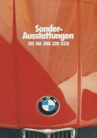 BMW 315 316 318i 320 323i Sonderausstattung Prospekt 1.1981
