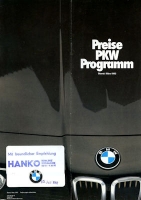 BMW Preisliste 3.1982