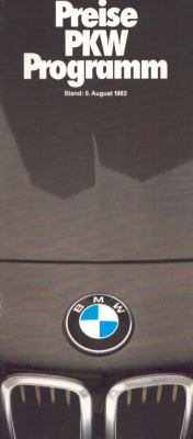 BMW Preisliste 9.1982