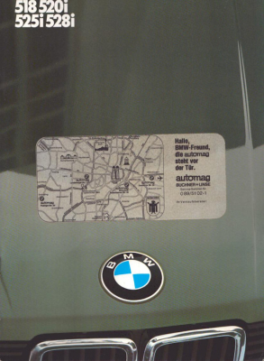 BMW 518 520i 525i 528i Prospekt 1983