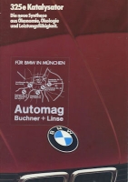 BMW 325e Kat. brochure 1.1985