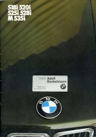 BMW 518i 520i 525i 528i M535i brochure 1985