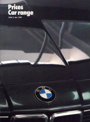BMW Preisliste 12.1985 e