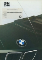 BMW 524d 524td brochure 1987