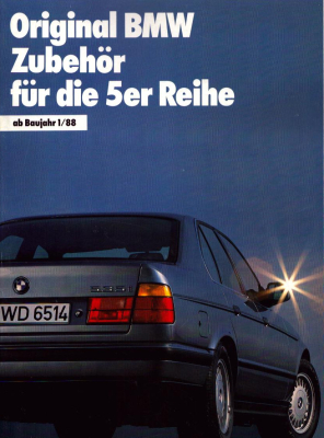 BMW 5er Zubehör Prospekt 1989
