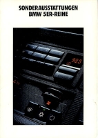 BMW 5er Sonderausstattungen Prospekt 1990