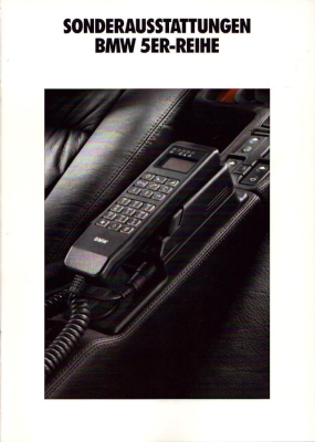 BMW 5er Sonderausstattung Prospekt 1992