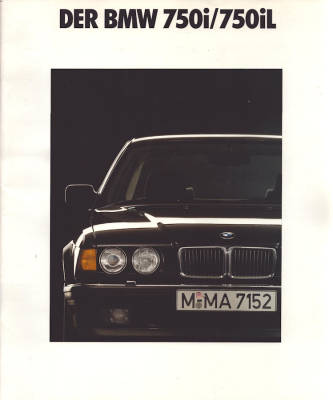 BMW 750i 750iL Prospekt 1992