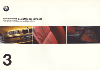 BMW 3er compact Editionen Prospekt 1999