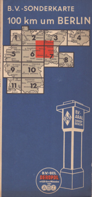 B.V. Karte Sonderkarte Berlin 1930er Jahre