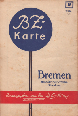 BZ Karte 18 Bremen 1930er Jahre
