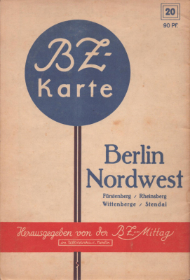 BZ Karte 20 Berlin NW 1930er Jahre