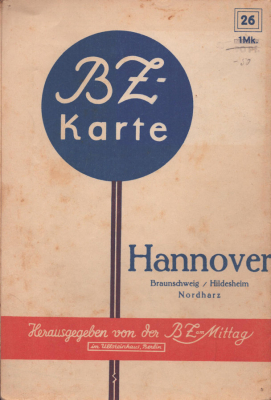BZ Karte 26 Hannover 1930er Jahre
