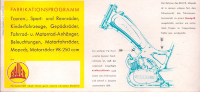 Bauer B 50 Prospekt 1950er Jahre