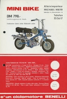 Benelli Mini Bike Prospekt ca. 1968