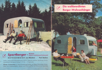 Berger Wohnwagen Prospekt ca. 1960