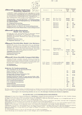 Preview: Bismarck Fahrrad Preisliste 1.1956 Preview: Bismarck Fahrrad Preisliste 1.1956