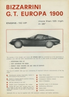 Bizzarrini G.T. Europa 1900 Prospekt ca. 1967