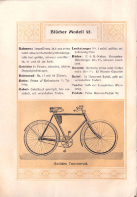 Prochnow & Bergemann Fahrrad Programm 1913