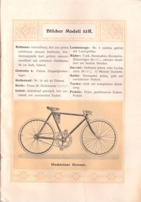 Prochnow & Bergemann Fahrrad Programm 1913