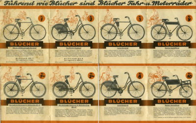 Blücher Fahrrad und Motorfahrrad Prospekt 1932