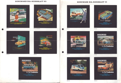 Borgward Dia Normblätter VI und VII 1950er Jahre