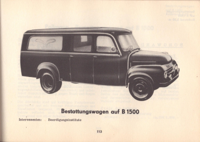 Preview: Borgward Sonderfahrzeuge Katalog ca. 1955