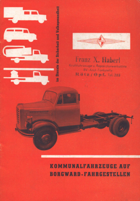 Borgward Kommunalfahrzeuge Prospekt 10.1955