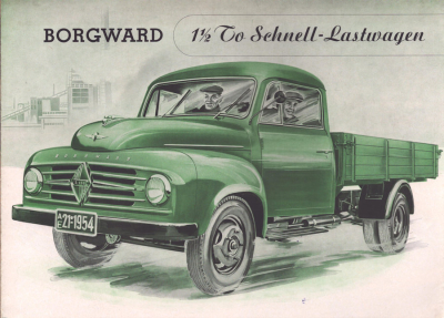 Borgward 1,5 to Schnell-Lastwagen Prospekt 7.1956