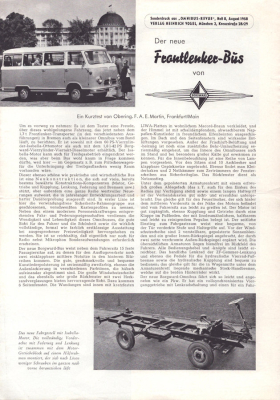 Borgward Frontlenker-Bus Test-Prospekt 8.1958
