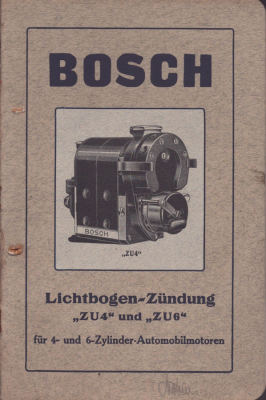 Bosch Lichtbogenzündung ZU 4/6 7.1922