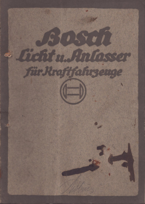 Bosch Licht und Anlasser für Kraftfahrzeuge 11.1923