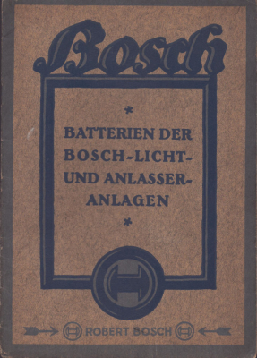Bosch Batterien der Licht- und Anlasser-Anlagen 1.1925