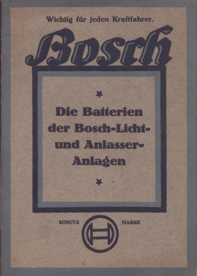 Bosch Batterien der Licht- und Anlasser-Anlagen 12.1925