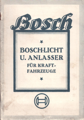 Bosch Licht und Anlasser für Kraftfahrzeuge 10.1928