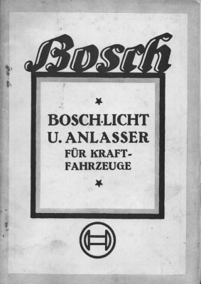 Bosch Licht und Anlasser für Kraftfahrzeuge 9.1930