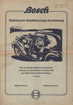 Bosch Elektrische Kfz Ausrüstung 6.1950