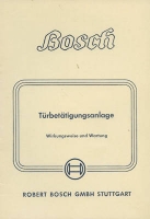 Bosch Türbetätigunganlage 10.1952