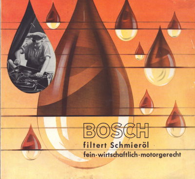 Bosch Schmieröl Feinfilter Prospekt 12.1954