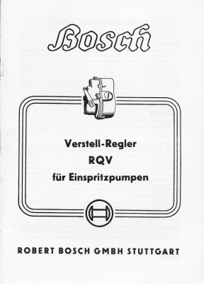 Bosch Verstell-Regler RQV für Einspritzpumpen 9.1955
