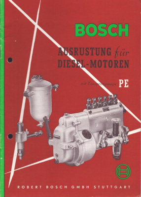Bosch Ausrüstung für Diesel-Motoren mit Einspritzpumpe PE 4.1956