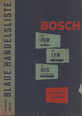 Bosch Blaue Handelsliste 1963/64