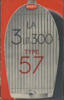 Bugatti 3 Lit. 300 Type 57 brochure 1934-1940