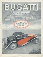 Bugatti 4 L. 900 Type 50 T brochure 1937-1939